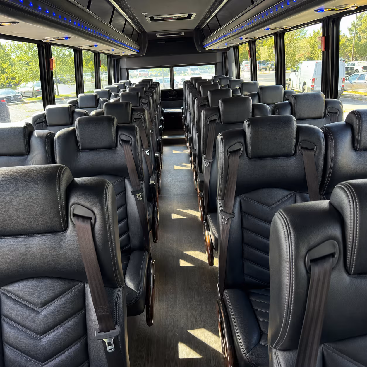virginia beach 25 passenger minibus interior