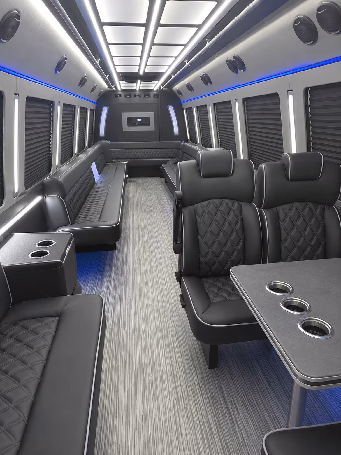 virginia beach 25 passenger party bus inside