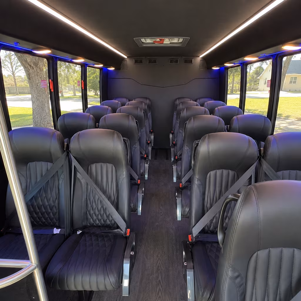 virginia beach 28 passenger minibus inside