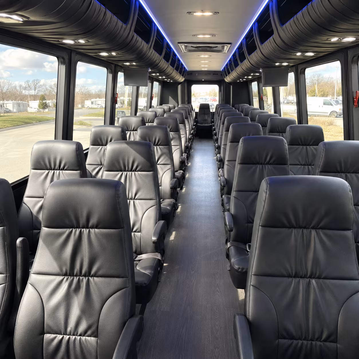 virginia beach 28 passenger minibus interior