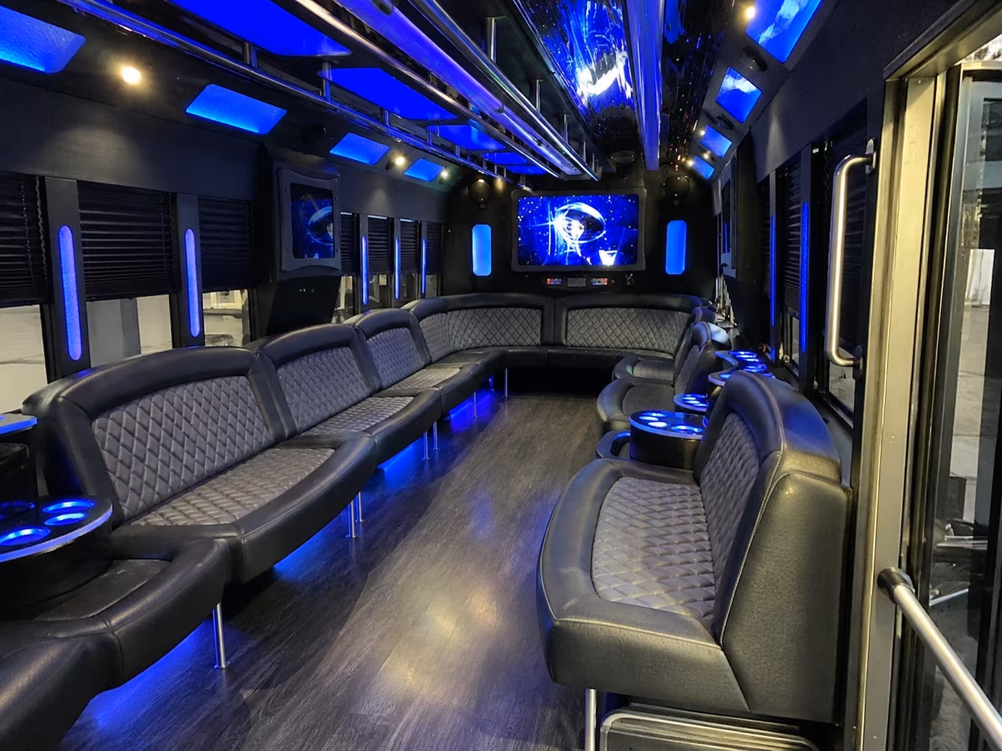 virginia beach 28 passenger party bus interior