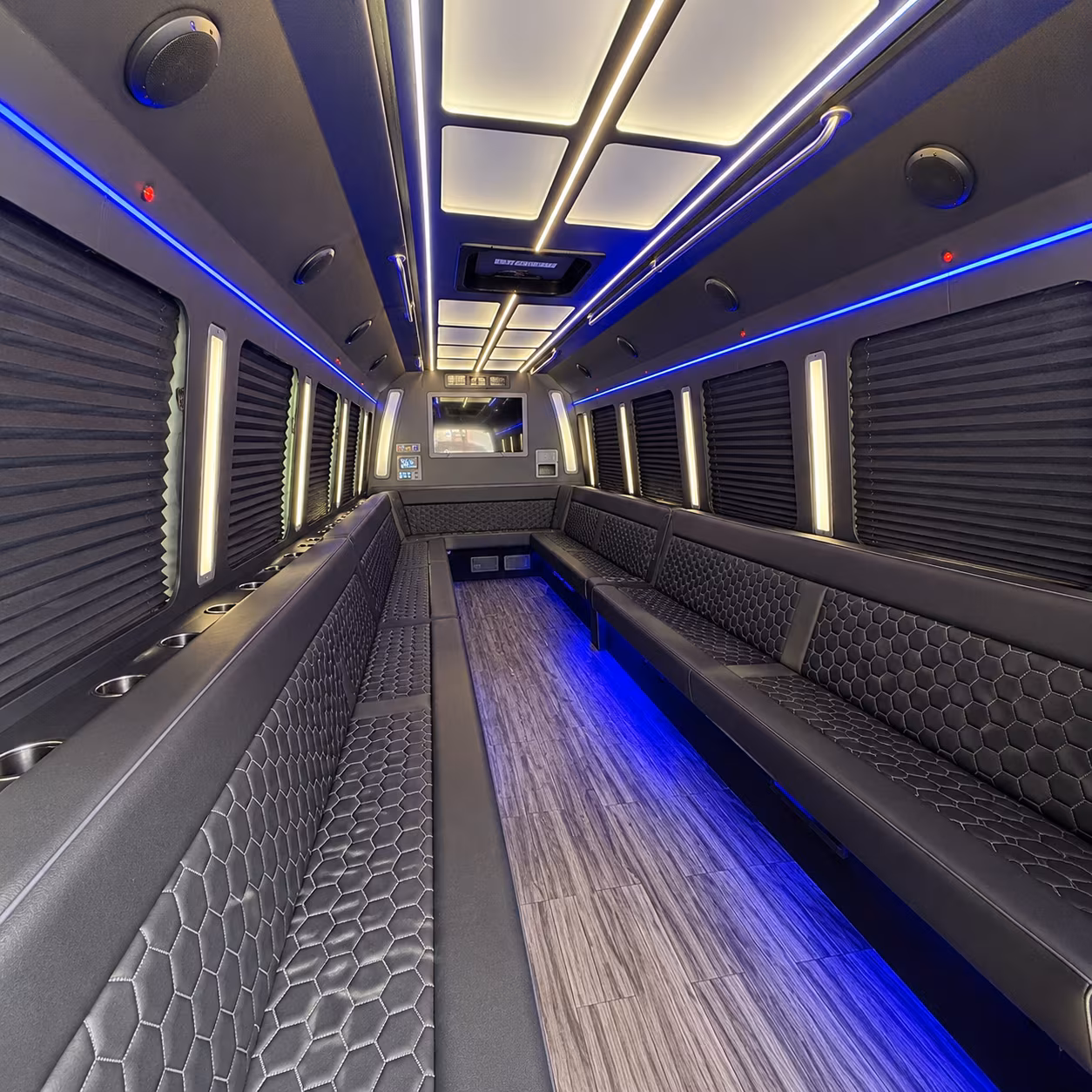 virginia beach 30 passenger party bus interior