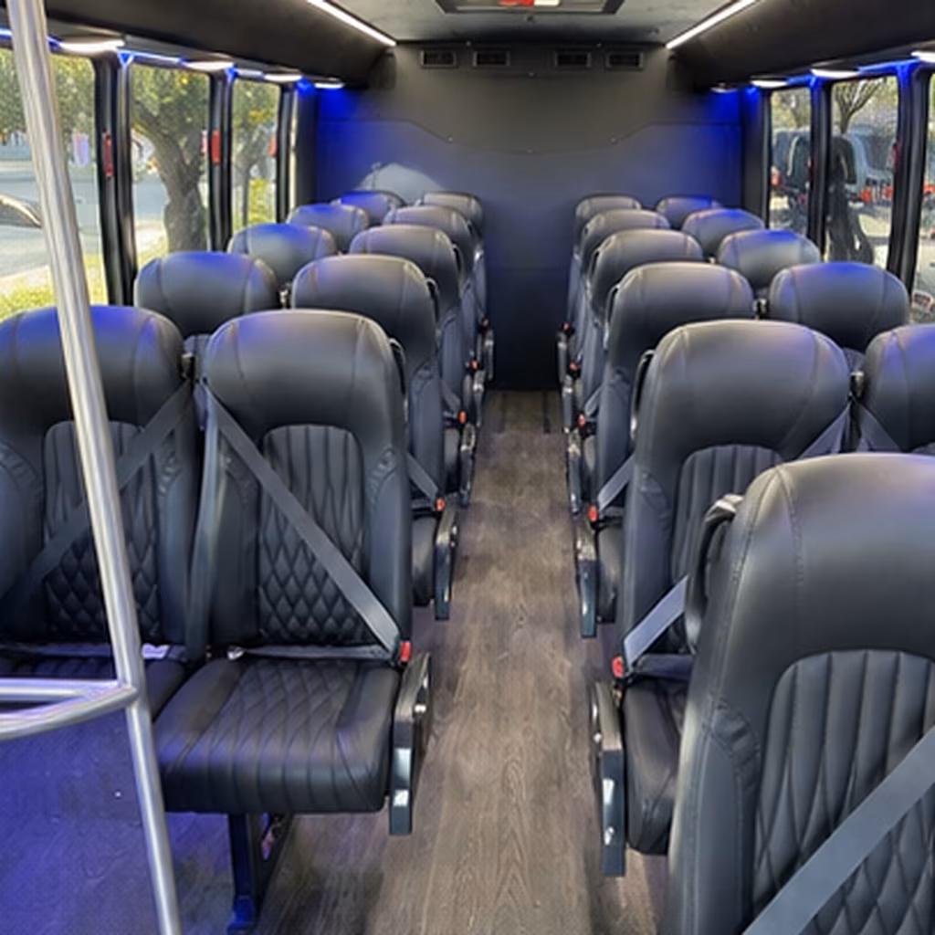 virginia beach 35 passenger minibus interior