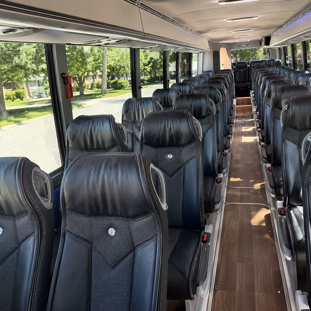 virginia beach 40 passenger charter bus inside