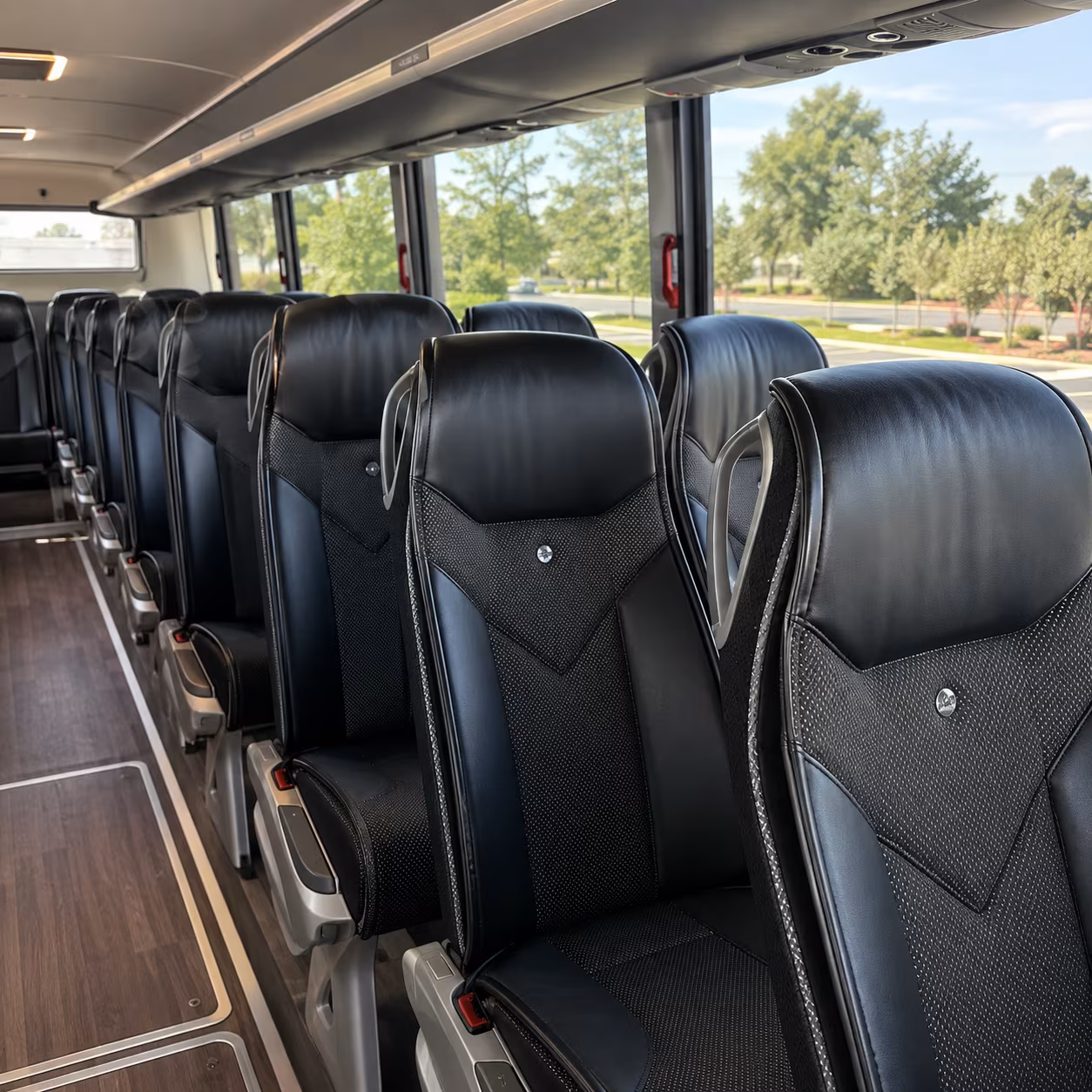 virginia beach 45 passenger charter bus interior