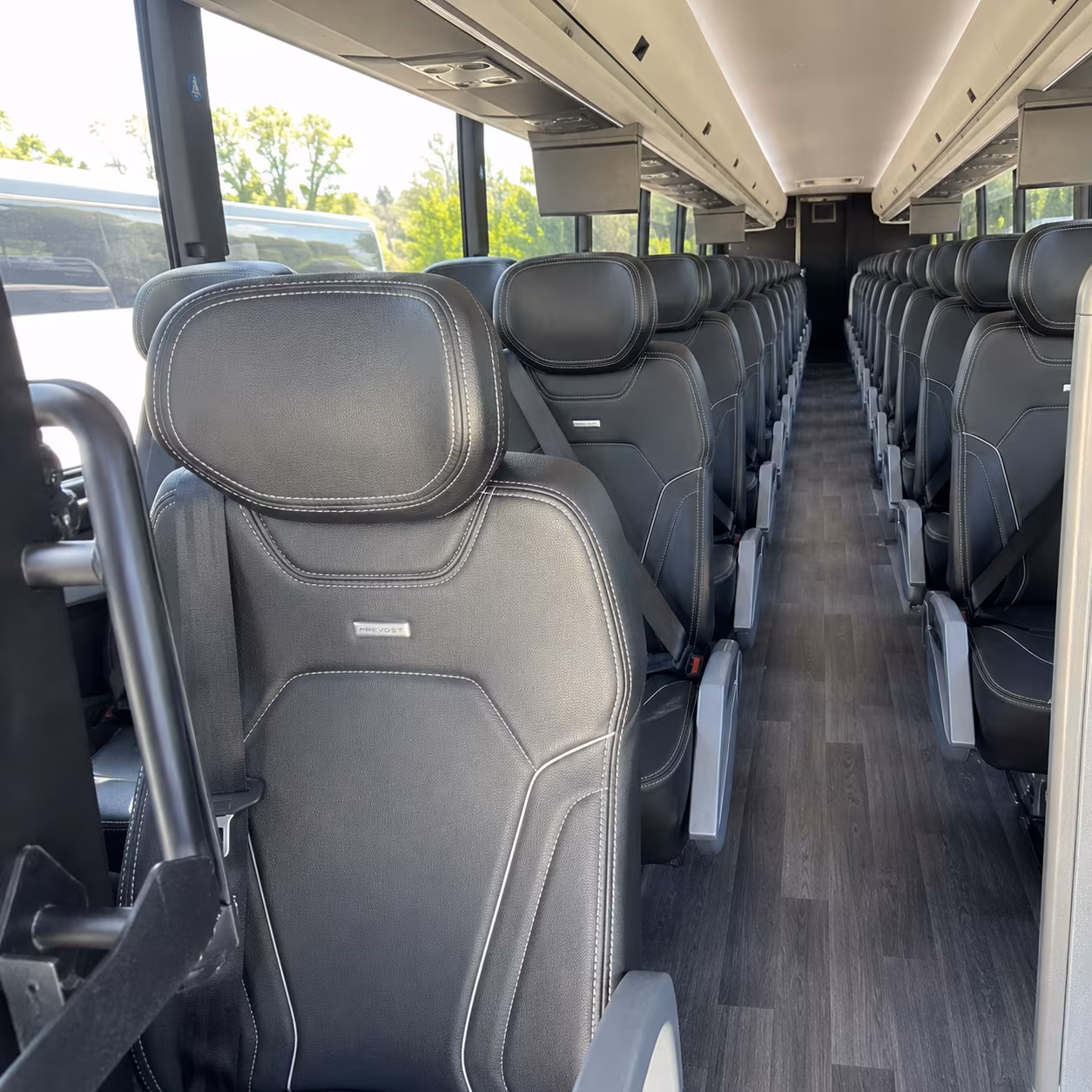 virginia beach 47 passenger charter bus interior