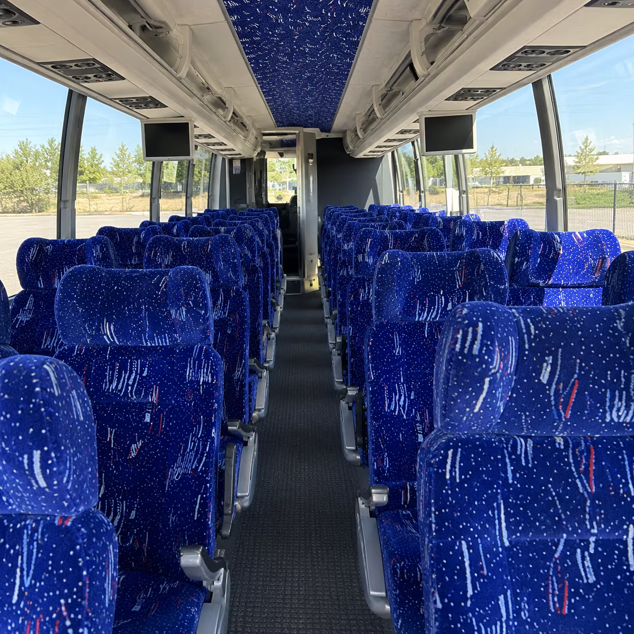 virginia beach 54 passenger charter bus interior