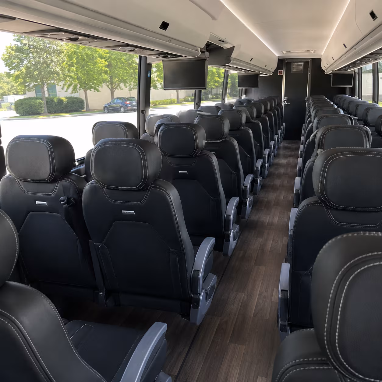 virginia beach 56 passenger charter bus interior